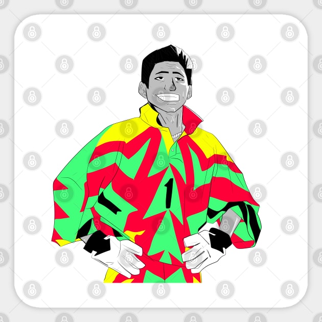 jorge campos in bright immortal jersey soccer goal keeper suit Sticker by jorge_lebeau